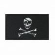 PIRATE SKULL & CROSS BONES WITH EYE PATCH IRON ON PATCH CREST BADGE .. 1.5 X 2.5 INCHES .. NEW