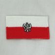 POLAND WITH EAGLE POLSKA NATIONAL COUNTRY FLAG IRON ON PATCH CREST BADGE .. 1.5 X 2.5 INCHES .. NEW