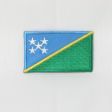 SOLOMON ISLANDS NATIONAL COUNTRY FLAG IRON ON PATCH CREST BADGE .. 1.5 X 2.5 INCHES ..NEW