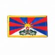 TIBET FLAG IRON ON PATCH CREST BADGE .. 1.5 X 2.5 INCHES .. NEW