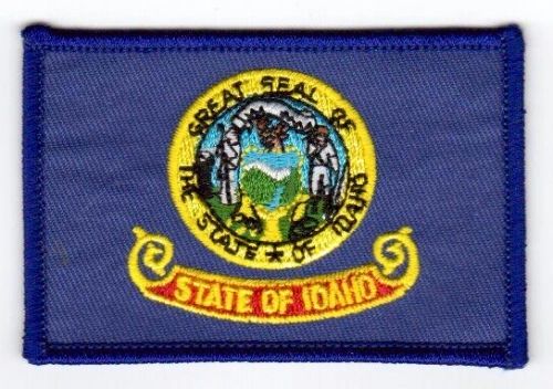 IDAHO USA STATE SQUARE FLAG IRON ON PATCH CREST BADGE .. SIZE : 2.3" X 3.25" INCHES .. NEW