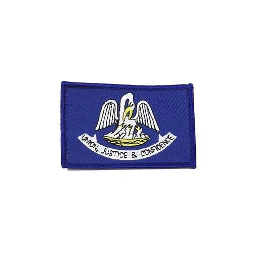 LOUISIANA USA STATE SQUARE FLAG IRON ON PATCH CREST BADGE .. SIZE : 2.3" X 3.25" INCHES .. NEW
