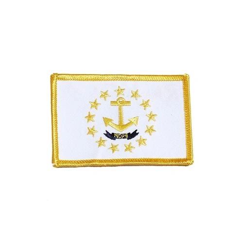 RHODE ISLAND USA STATE SQUARE FLAG IRON ON PATCH CREST BADGE .. SIZE : 2.3" X 3.25" INCHES .. NEW
