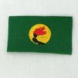 ZAIRE NATIONAL COUNTRY FLAG IRON ON PATCH CREST BADGE .. 1/5 X 2.5 INCHES .. NEW