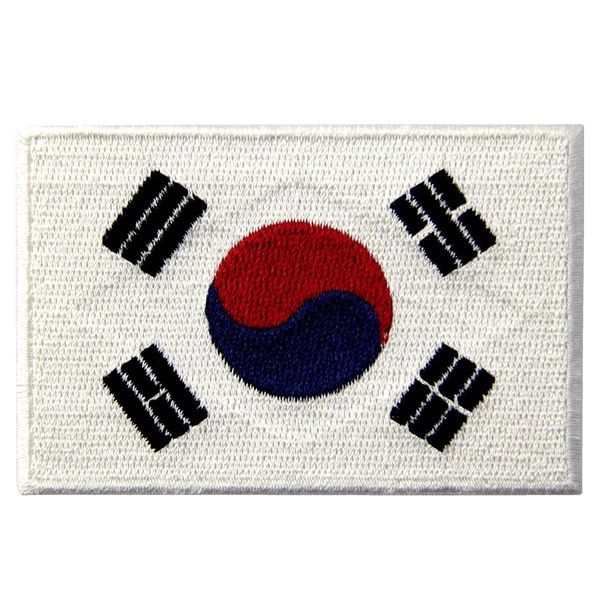 SOUTH KOREA NATIONAL COUNTRY FLAG IRON ON PATCH CREST BADGE