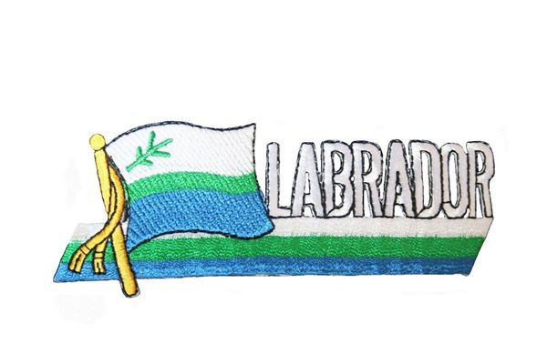 LABRADOR NEW SIDEKICK WORD COUNTRY FLAG IRON ON PATCH CREST BADGE