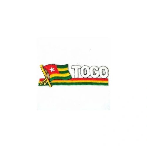 TOGO COUNTRY FLAG SIDEKICK WORD IRON ON PATCH CREST BADGE
