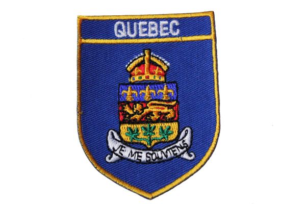 QUEBEC BLUE SHIELD CANADA PROVINCIAL FLAG IRON ON PATCH CREST BADGE