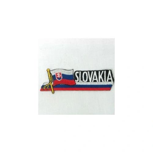 SLOVAKIA SIDEKICK WORD COUNTRY FLAG IRON ON PATCH CREST BADGE
