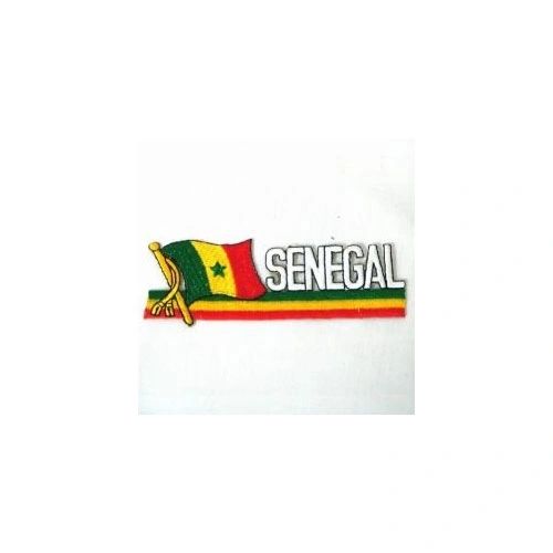 SENEGAL SIDEKICK WORD COUNTRY FLAG IRON ON PATCH CREST BADGE