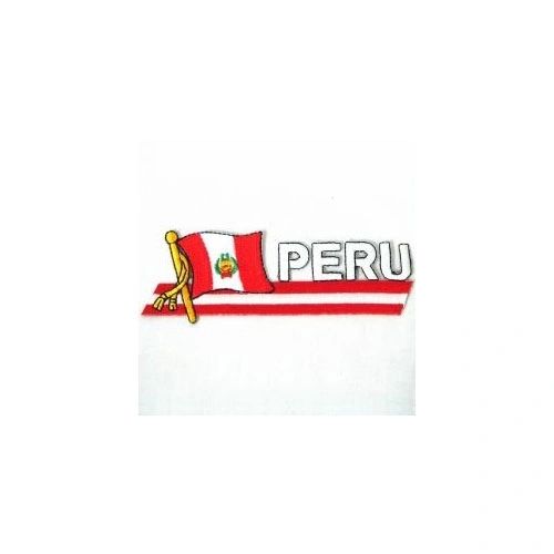 PERU SIDEKICK WORD COUNTRY FLAG IRON ON PATCH CREST BADGE