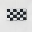 CHECKERED RACING FLAG IRON ON PATCH CREST BADGE ... 1.5 X 2.5 INCHES ... NEW