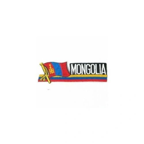 MONGOLIA SIDEKICK WORD COUNTRY FLAG IRON ON PATCH CREST BADGE