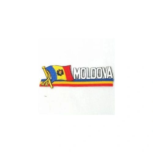 MOLDOVA SIDEKICK WORD COUNTRY FLAG IRON ON PATCH CREST BADGE