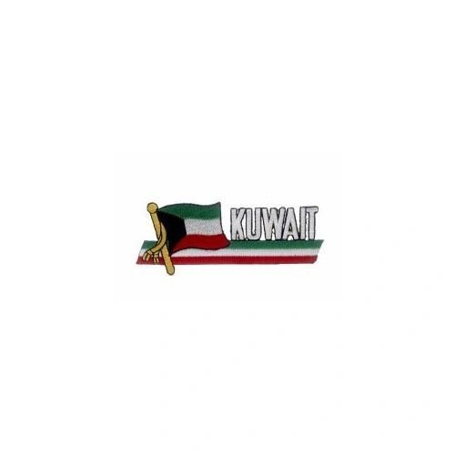 KUWAIT SIDEKICK WORD COUNTRY FLAG IRON ON PATCH CREST BADGE