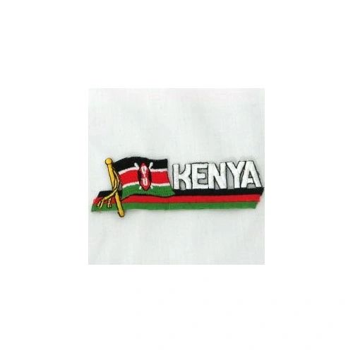 KENYA SIDEKICK WORD COUNTRY FLAG IRON ON PATCH CREST BADGE