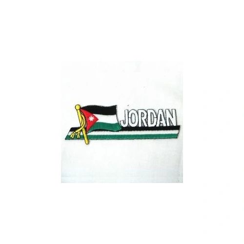 JORDAN SIDEKICK WORD COUNTRY FLAG IRON ON PATCH CREST BADGE
