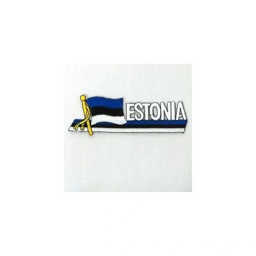 ESTONIA SIDEKICK WORD COUNTRY FLAG IRON ON PATCH CREST BADGE
