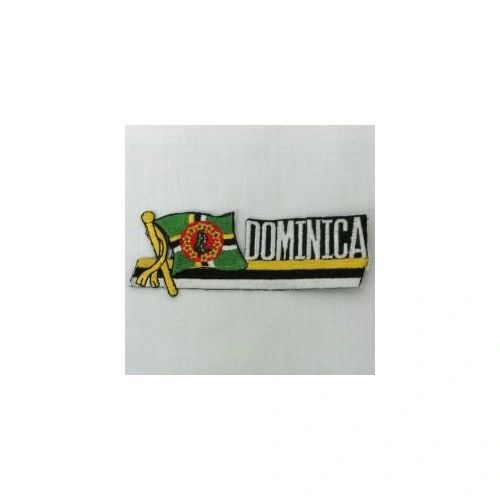 DOMINICA SIDEKICK WORD COUNTRY FLAG IRON ON PATCH CREST BADGE