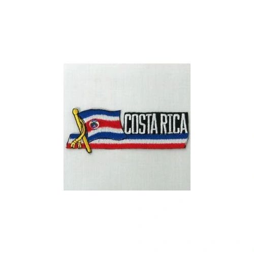 COSTA RICA SIDEKICK WORD COUNTRY FLAG IRON ON PATCH CREST BADGE