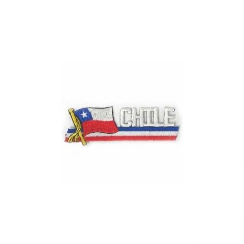 CHILE SIDEKICK WORD COUNTRY FLAG IRON ON PATCH CREST BADGE