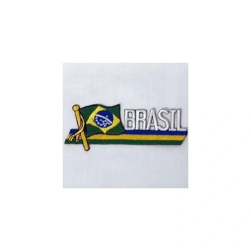 BRASIL SIDEKICK WORD COUNTRY FLAG IRON ON PATCH CREST BADGE