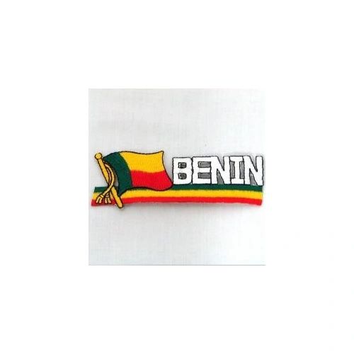BENIN SIDEKICK WORD COUNTRY FLAG IRON ON PATCH CREST BADGE