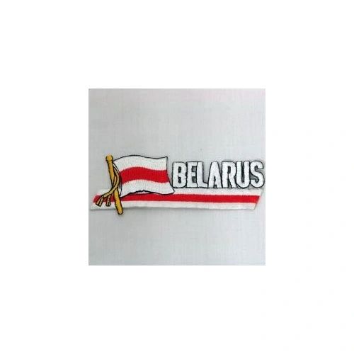BELARUS OLD SIDEKICK WORD COUNTRY FLAG IRON ON PATCH CREST BADGE