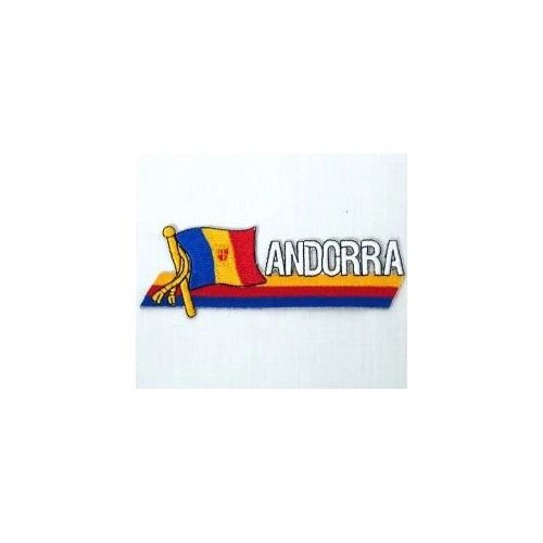 ANDORRA SIDEKICK WORD COUNTRY FLAG IRON ON PATCH CREST BADGE