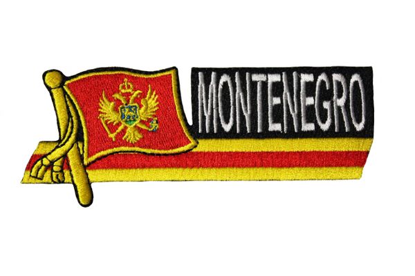MONTENEGRO SIDEKICK WORD Country Flag IRON ON PATCH CREST BADGE