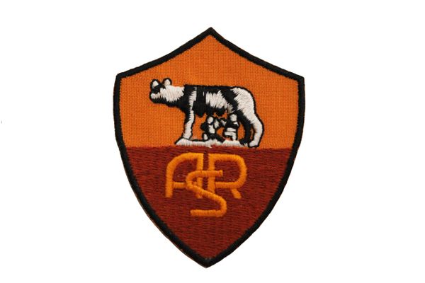 ROMA FC Logo ( 2000 ) EMBROIDERED IRON ON PATCH CREST BADGE .. SIZE : 2.1" x 2.6" INCH