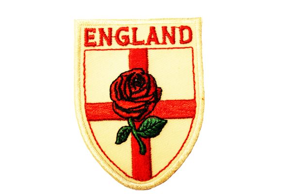 England St George Cross and Rose Flag Embroidered Badge