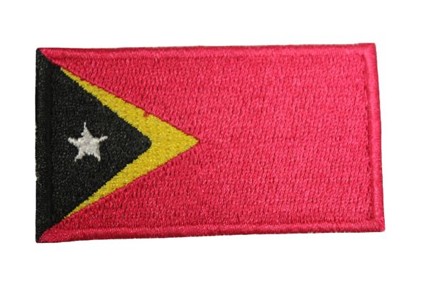 East Timor Country Flag Embroidered Iron on Patch Crest Badge. Size : 1.5" x 2.5" Inch.New