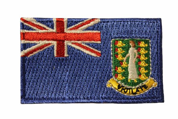 BRITISH VIRGIN ISLANDS COUNTRY FLAG IRON ON PATCH CREST BADGE ..Size : 1.5 X 2.5 INCH