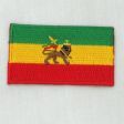 ETHIOPIA LION OF JUDAH NATIONAL COUNTRY FLAG IRON ON PATCH CREST BADGE .. 1.5 X 2..5 INCHES .. NEW