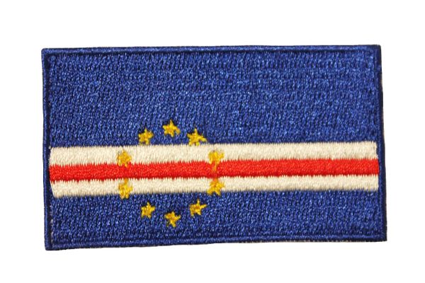 CAPE VERDE COUNTRY FLAG IRON ON PATCH CREST BADGE .. Size : 1.5 X 2.5 INCH