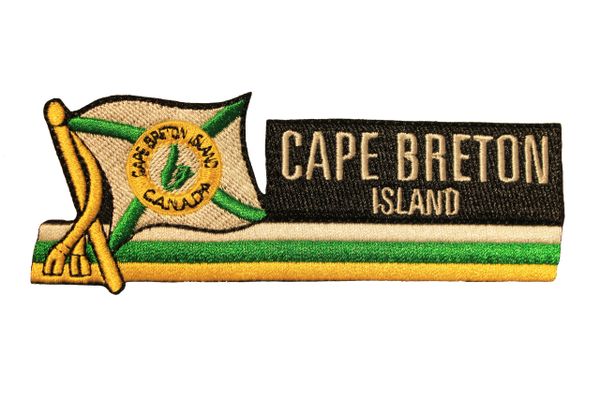 CAPE BRETON ISLAND Sidekick Word Embroidered Iron - On PATCH CREST BADGE