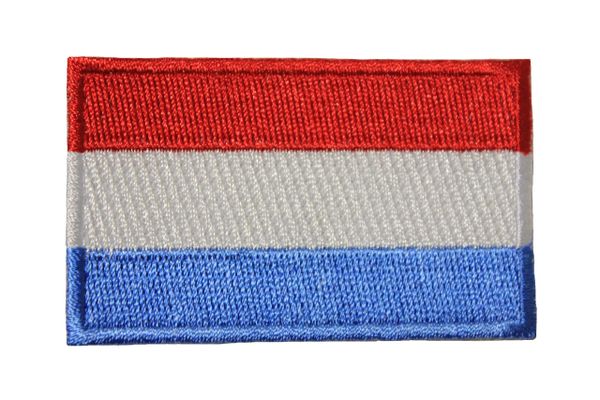 LUXEMBOURG NATIONAL COUNTRY FLAG IRON ON PATCH CREST BADGE .. 1.5 X 2.5 INCHES .. NEW