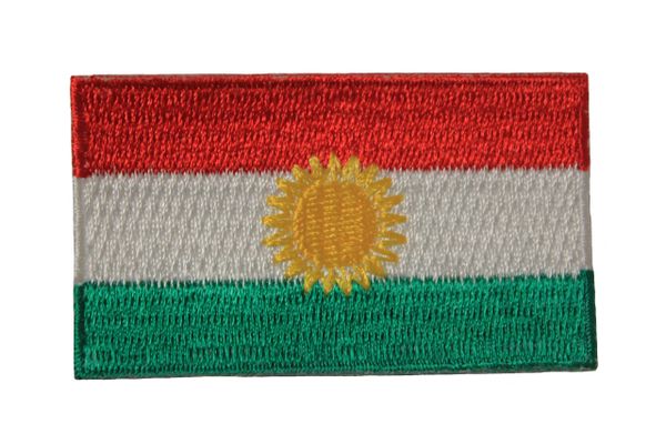 KURDISTAN NATIONAL COUNTRY FLAG IRON ON PATCH CREST BADGE .. 1.5 X 2.5 INCHES .. NEW