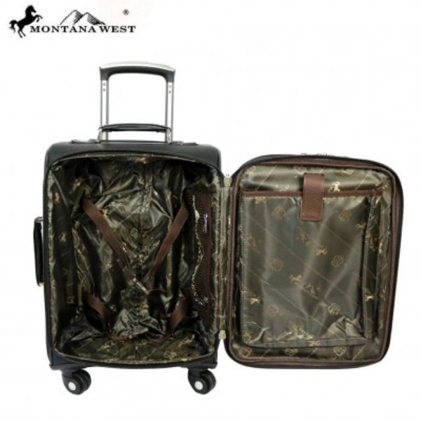 Western leather online luggage