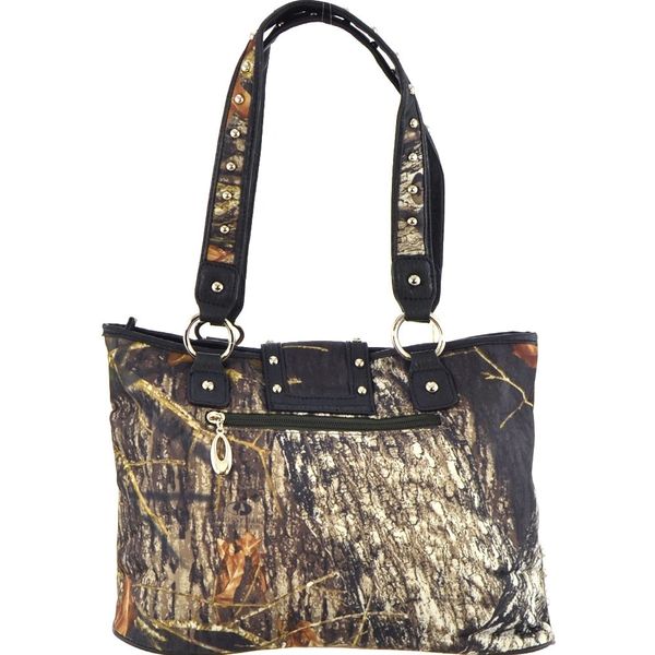 Mossy Camouflage Buckle Accent Shoulder Bag Handbag - Camouflage