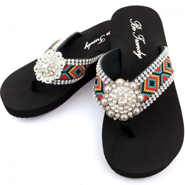 embroidery flip flops