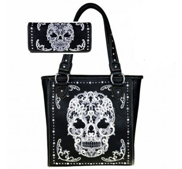 Skull purse with matching wallet hot sale