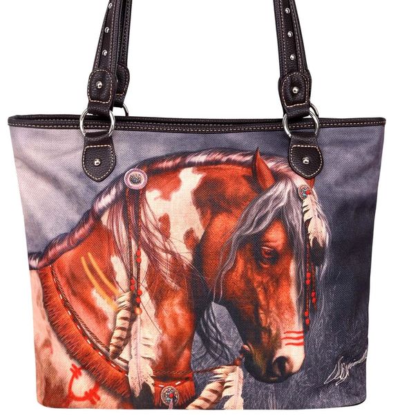 Canvas Tote Bag With Leather Trim
