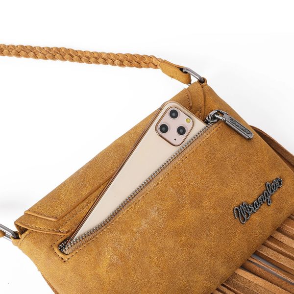 Wrangler Pocket Crossbody with Fringe Purse – House Of Carter