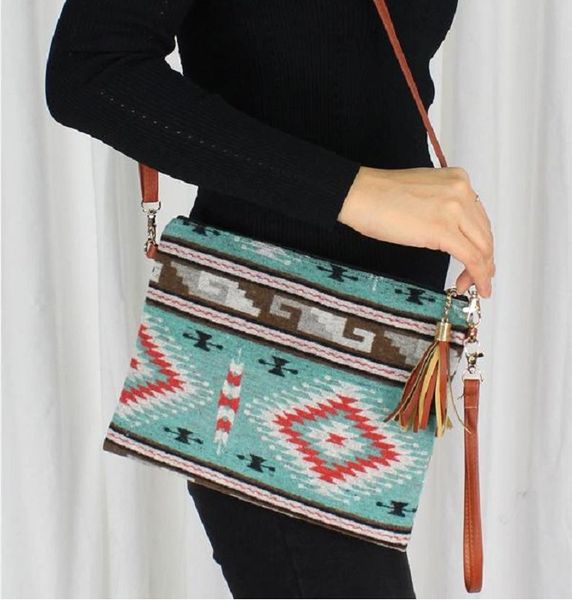 Aztec Design Fabric Wristlet Crossbody Bag | Montana West, American ...