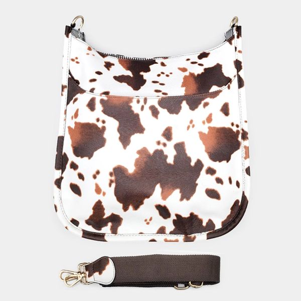 Cow Design Crossbody Tote Purse Hand Bag
