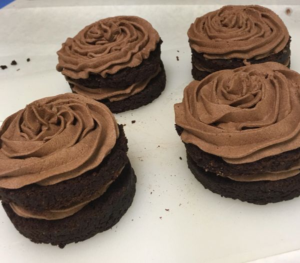 VEGAN Mini Chocolate Cake with Butter Cream Icing 1/2 Dozen *IN STORE PICKUP ONLY