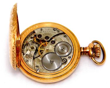 Waltham antique gold pocket watch