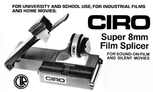 Instruction Manual: CIRO Super 8mm Film Splicer